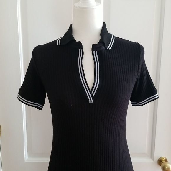 Women’s Splenda nautical inspired navy and white shift dress, size sm… - Picture 2 of 16